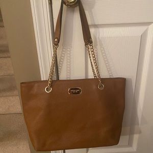 Michael Kors Tan Bag with Gold Chain Strap